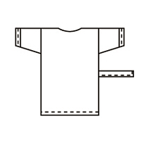 KAZEN 患者衣（甚平型） 検査着 検診衣 男女兼用 S 225-23（直送品）