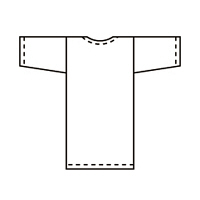 KAZEN 検診衣 （検査着 患者衣） 男女兼用 サックスブルー（水色） M 227-91（直送品）