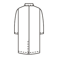 KAZEN メンズ診察衣シングル型長袖サックスブルー(水色) L 250-91 1枚　白衣　ドクターコート（直送品）