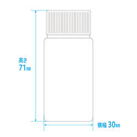 金鵄製作所 NK投薬瓶（30mL）ベーシックキャップ（ライトグリーン） 本体色:透明 青色目盛り 未滅菌 1袋（100本入）