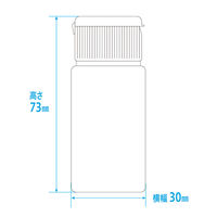 金鵄製作所 NK投薬瓶（30mL）ワンタッチキャップ（ブラウン） 本体色:透明 青色目盛り 未滅菌 1袋（100本入）