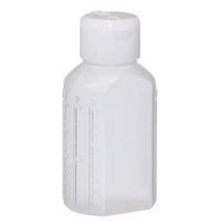 金鵄製作所 マーカー瓶（60mL）ワンタッチキャップ（ホワイト） 投薬瓶 本体色:透明 凹形目盛り 未滅菌 1袋（100本入）