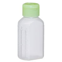 金鵄製作所 マーカー瓶（60mL）ワンタッチキャップ（ライトグリーン） 投薬瓶 本体色:透明 凹形目盛り 未滅菌 1袋（100本入）
