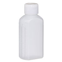 金鵄製作所 マーカー瓶（100mL）ワンタッチキャップ（ホワイト） 投薬瓶 本体色:透明 凹形目盛り 未滅菌 1袋（100本入）