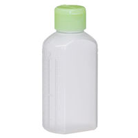 金鵄製作所 マーカー瓶（100mL）ワンタッチキャップ（ライトグリーン） 投薬瓶 本体色:透明 凹形目盛り 未滅菌 1袋（100本入）
