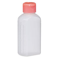 金鵄製作所 マーカー瓶（100mL）ワンタッチキャップ（ピンク） 投薬瓶 本体色:透明 凹形目盛り 未滅菌 1袋（100本入）