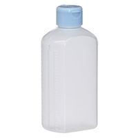 金鵄製作所 マーカー瓶（200mL）ワンタッチキャップ（スカイブルー） 投薬瓶 本体色:透明 凹形目盛り 未滅菌 1袋（100本入）