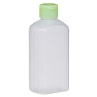 金鵄製作所 マーカー瓶（200mL）ワンタッチキャップ（ライトグリーン） 投薬瓶 本体色:透明 凹形目盛り 未滅菌 1袋（100本入）