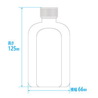 金鵄製作所 小判投薬瓶（200mL）ベーシックキャップ（ホワイト） 本体色:透明 凸凹目盛り 刻印目盛り 未滅菌 1袋（100本入）