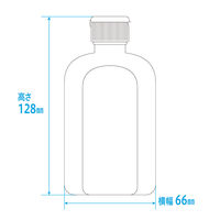 金鵄製作所 小判投薬瓶（200mL）ワンタッチキャップ（スカイブルー） 本体色:透明 凸凹目盛り 刻印目盛り 未滅菌 1袋（100本入）