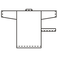 KAZEN 患者衣（甚平型/上衣） 検査着 検診衣 男女兼用 LL 285-98 1枚（直送品）