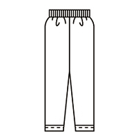 KAZEN 患者衣スラックス （検査着 検診衣） 男女兼用 LL 286-98（直送品）