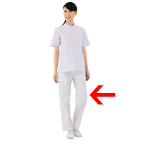 住商モンブラン パンツ（レディス） ナースパンツ 医療白衣 白 3L 7-035（直送品）
