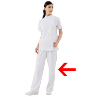 住商モンブラン パンツ（レディス） ナースパンツ 医療白衣 白 3L 7-039（直送品）