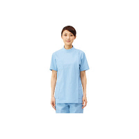 住商モンブラン ケーシー（レディス・半袖） ナースジャケット 医務衣 医療白衣 サックスブルー（水色） S 72-204（直送品）