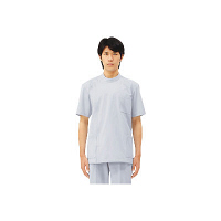住商モンブラン ケーシー（メンズ・半袖） 医務衣 医療白衣 グレー LL 72-716（直送品）