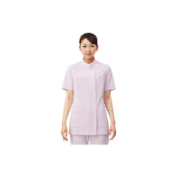 住商モンブラン ジャケット（レディス・半袖） ナースジャケット 医療白衣 ピンク/白 LL 73-1304（直送品）