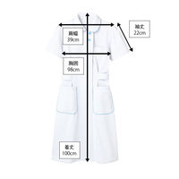 住商モンブラン ナースワンピース（半袖） 医療白衣 白/サックスブルー（水色） M 73-1414（直送品）