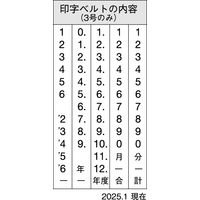 シャチハタ 回転ゴム印 エルゴグリップ 欧文日付 3号 明朝体 NFD-3M 1個