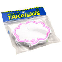 ササガワ 抜型カード 立体枠 吹出し¥なし 16-4112 1セット(1冊(50枚)×5)