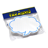 ササガワ 抜型カード 吹出し 大 ブルー 16-4187 1セット(1冊(50枚)×5)