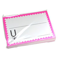 ササガワ カード 中 ピンク枠 16-4369 1セット(1冊(50枚入)×5)