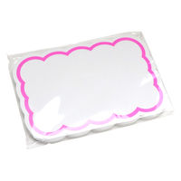 ササガワ 抜型カード 波四角 特大 ピンク 16-4490 1セット(1冊(30枚)×5)