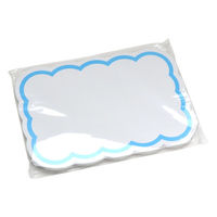 ササガワ 抜型カード 波四角 特大 ブルー 16-4491 1セット(1冊(30枚)×5)