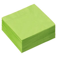 溝端紙工印刷　カラーナプキン　4つ折り　2PLY　グリーンティー　1袋（50枚入）  オリジナル