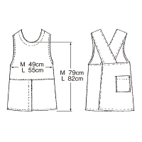 KAZEN 撥水エプロン ピンク L 908-93（直送品）