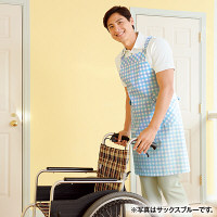 KAZEN 介護エプロン 介護ユニフォーム ピンク M 918-73（直送品）