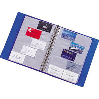 リヒトラブ　リクエスト　名刺帳　300名用　青　ヨコ入れ　G8801-8　1セット（3冊：1冊×3）