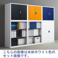 Ceha　深型スチール収納庫　3段　下置き用　両開き　ブラック　幅880×奥行500×高さ1120mm　1台（3梱包）　（取寄品）