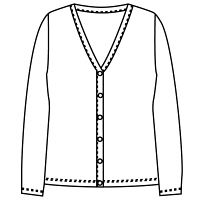 フォーク（FOLK） ナースカーディガン（レギュラー丈） ブラック LL FN1580-9（直送品）