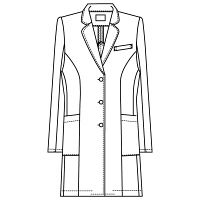 フォーク カ】HI401ー1 ホワイト 3L HI401-1-3L 1枚　白衣　ドクターコート（直送品）