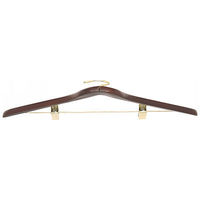 木製プレミアムハンガー クリップ付 1セット（50本：5本入×10セット）