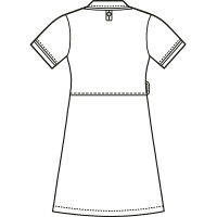 AITOZ（アイトス） アシンメトリーカラーワンピース ナースワンピース 医療白衣 半袖 ピンク×ホワイト S 861114