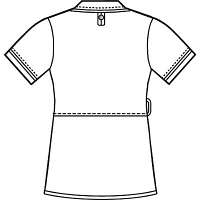 AITOZ（アイトス） アシンメトリーカラーチュニック ナースジャケット 医療白衣 半袖 ピンク×ホワイト M 861115