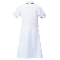 AITOZ（アイトス） アシンメトリーカラーワンピース ナースワンピース 医療白衣 半袖 ホワイト×ネイビー M 861114