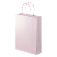 手提げ紙袋　丸紐　ブライトーンパールタイプ　パールローズ　L　1箱（90枚：10枚入×9袋）　スーパーバッグ  オリジナル