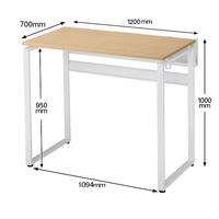 Ceha プレノデスクシステム ハイデスク 引出し無し オーク天板/ホワイト脚 幅1200×奥行700×高さ1000mm 1台 (4梱包)
