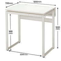 Ceha プレノデスクシステム ハイデスク 引出し付き ホワイト天板/ホワイト脚 幅1000×奥行700×高さ1000mm 1台 (5梱包)