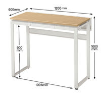 Ceha プレノデスクシステム ハイデスク 引出し付き オーク天板/ホワイト脚 幅1200×奥行600×高さ1000mm 1台 (5梱包)