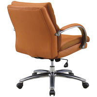 SEKI　レザーポケットコイルチェア2 オフィスチェア ローバック レザー張り ライトブラウン 1脚