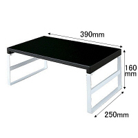 リヒトラブ 机上台 幅390mm ハイタイプ 黒 A7331-24