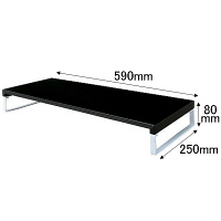 リヒトラブ(LIHIT LAB.) 机上台 幅590mm 黒（ブラック） A7332-24