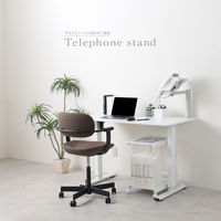 アスカ テレホンスタンドブリッジ（ハイタイプ） ライトグレー 幅205×奥行345×高さ315mm TS5053 1台