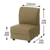 【アウトレット】アスプルンド ビンデンソファ2 中間用 ベージュ 1脚