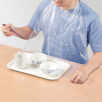 オオサキメディカル プラスハート使い捨て食事用　介護用 エプロン ポケット付 透明   1箱(60枚入)