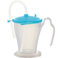 オオサキメディカル プラスハート ストローカップ 介護 食器   ブルー 1個入 74962 1個